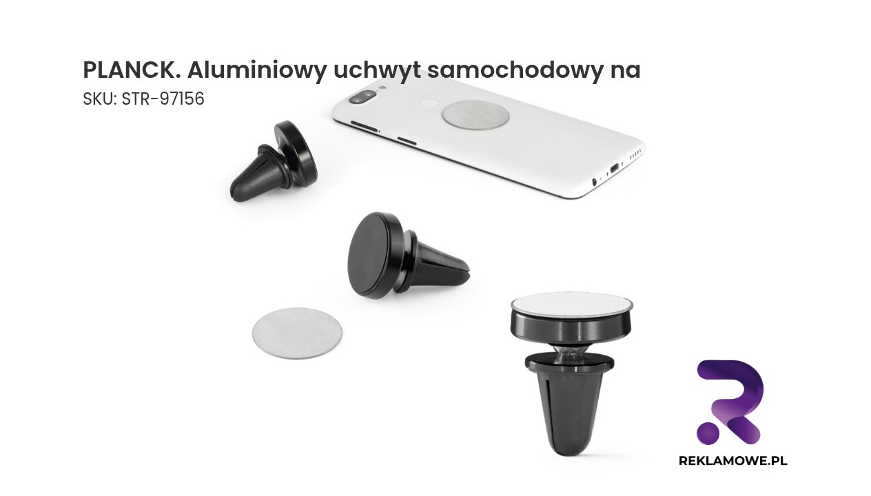 PLANCK. Aluminiowy uchwyt samochodowy na telefon Aluminiowy uchwyt samochodowy marki PLANCK