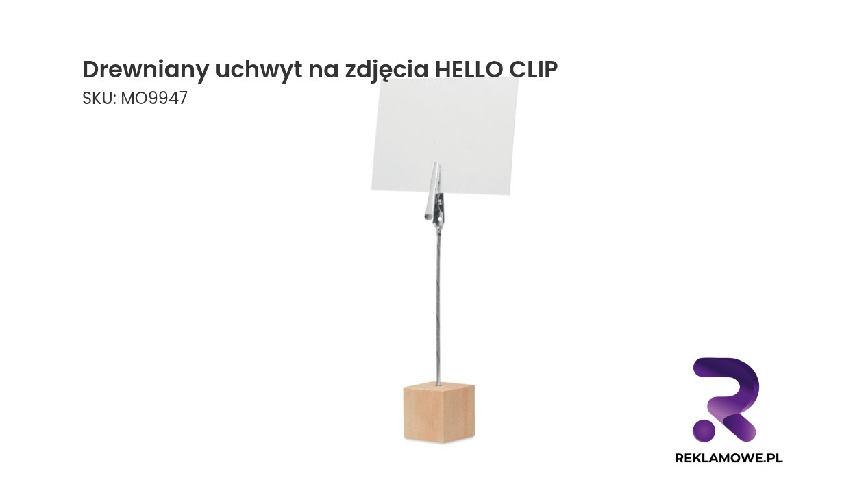 Drewniany uchwyt na zdjęcia HELLO CLIP Drewniany uchwyt na zdjęcia HELLO CLIP