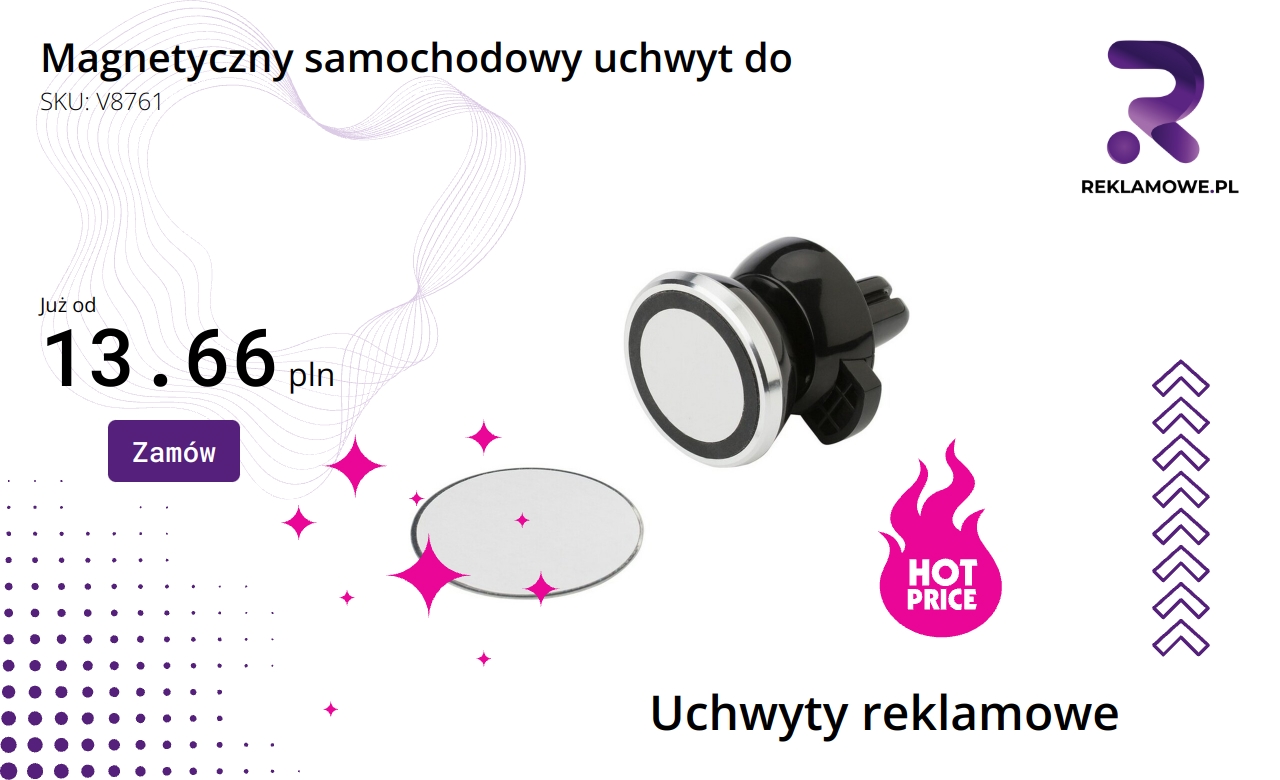 Magnetyczny uchwyt samochodowy do telefonu