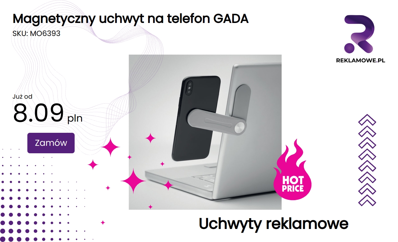 Magnetyczny uchwyt na telefon marki GADA