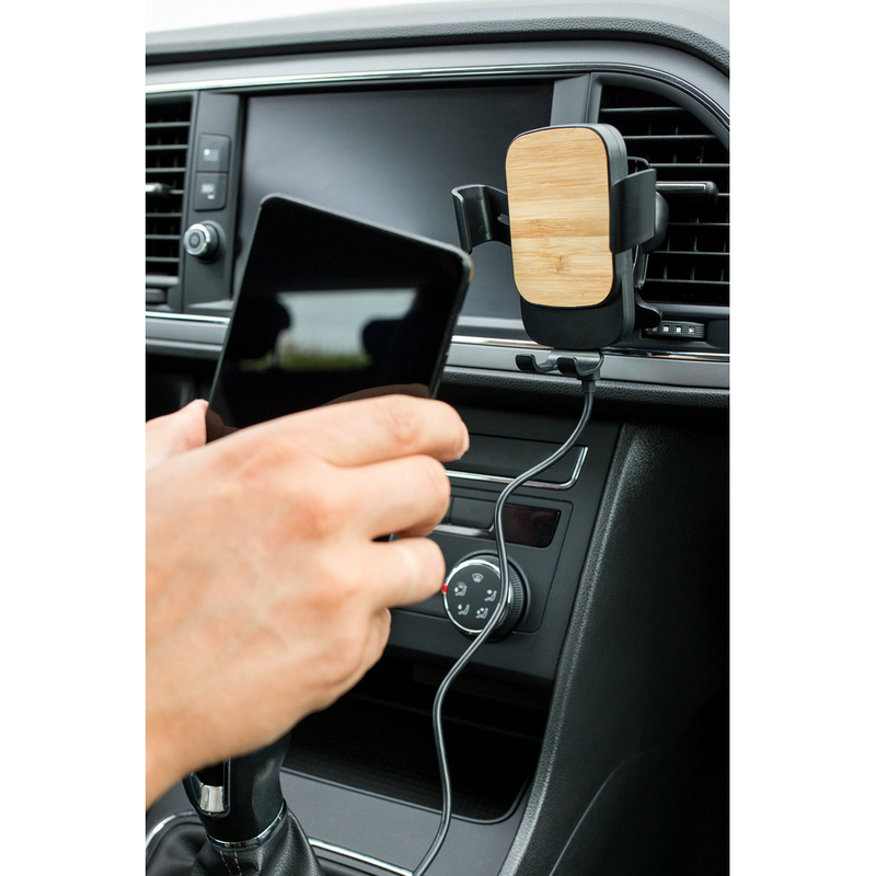 Uchwyt reklamowy grawitacyjny samochodowy uchwyt do telefonu, ładowarka bezprzewodowa 15w | amberle VA107_B Grawitacyjny samochodowy uchwyt do telefonu, ładowarka bezprzewodowa 15W | Amberle VA107_B